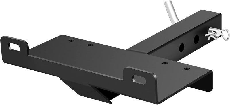 DACK Winch Hitch Cradle Mount Plate, Universal Receiver 10 x 4 1/2 Winch Mounting with 2''Receiver Hitch for Recovery Winches Heavy-Duty 15000Lbs Capacity for ATV UTV Truck - Image 1